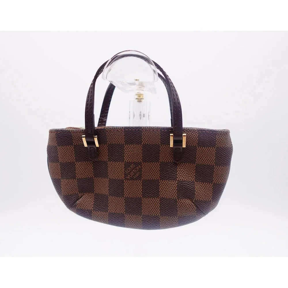 Louis Vuitton Damier Ebene Mini Papillon Pochette Brown Canvas Handbag France